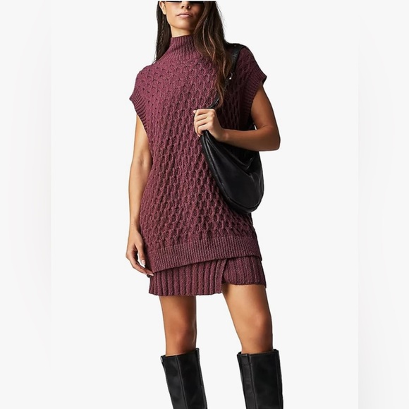 Free People Dresses & Skirts - NWT Free People Plum Rosemary sweater XS